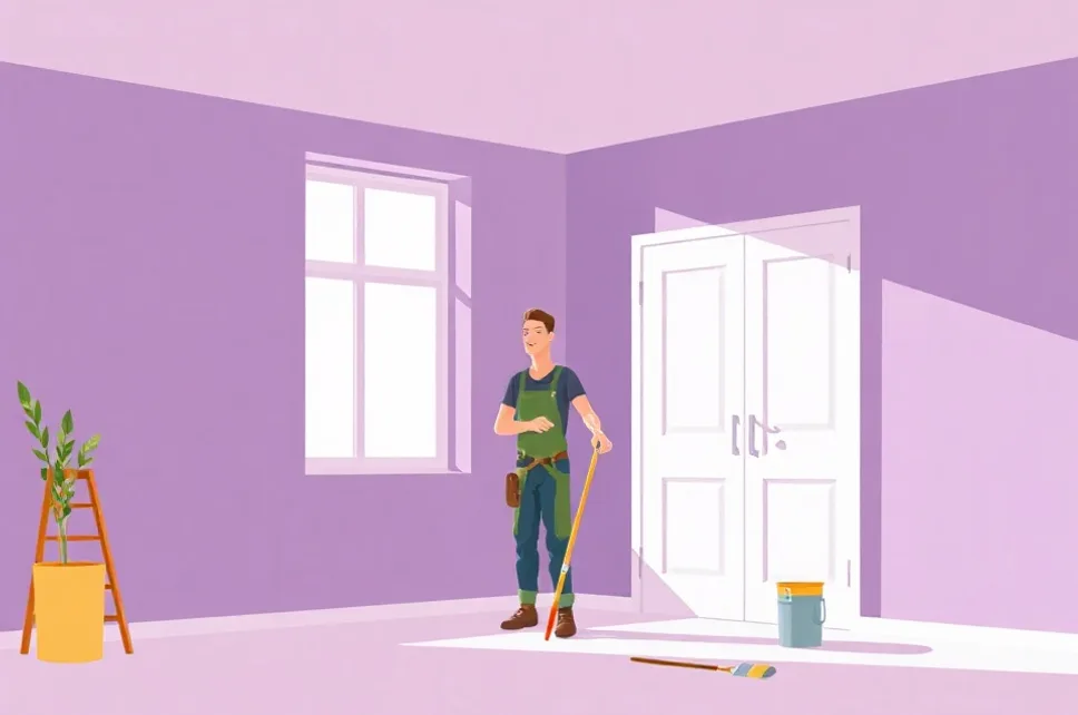 Intérieur rénové après travaux de peinture à Lamballe-Armor